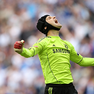 Chelsea's Petr Cech Celebrates FA Cup Victory at Wembley Stadium