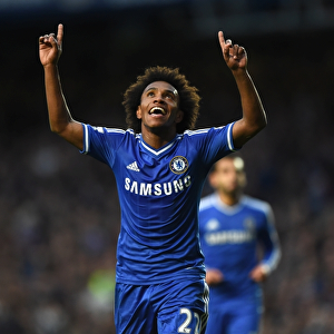 Da Silva-Willian Scores Chelsea's Third Goal Against Stoke City (5th April 2014, Stamford Bridge)