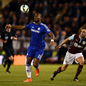 Didier Drogba in Action: Burnley vs. Chelsea, Premier League 2014 - Turf Moor