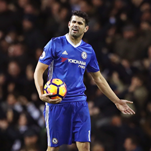 Diego Costa's Reaction to Tottenham's Goal: A Pivotal Moment in the Chelsea vs. Tottenham Rivalry, Premier League, January 2017