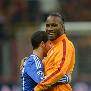 Drogba and Hazard's Emotional Reunion: Galatasaray vs. Chelsea, UEFA Champions League Round of 16 (February 2014)
