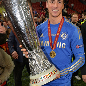 Fernando Torres Europa League Triumph: Chelsea's Victory Celebration vs. Benfica (May 16, 2013, Amsterdam Arena)