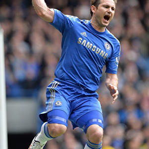 Frank Lampard's Double Strike: Celebrating Chelsea's Second Goal Against Swansea City (April 28, 2013)