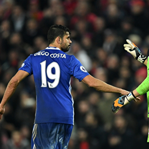 Intense Rivalry: Costa-Mignolet Face-off at Anfield, Premier League