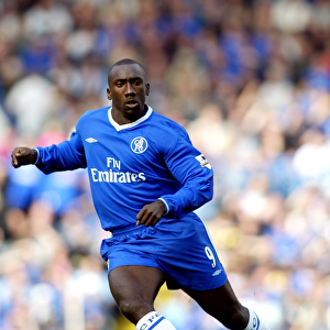 Jimmy Floyd Hasselbaink Scores the Winning Goal for Chelsea Against Aston Villa in the FA Barclaycard Premiership