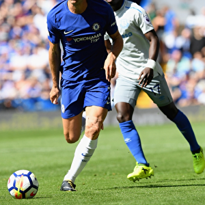 Marcos Alonso: In Action for Chelsea Against Everton at Stamford Bridge (2017)