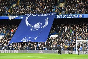 chelsea fans pay tribute frank lampard banner