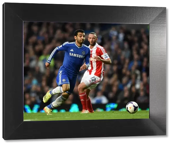 Battle for the Ball: Mohamed Salah vs. Marc Wilson - Chelsea vs. Stoke City, Premier League (5th April 2014)
