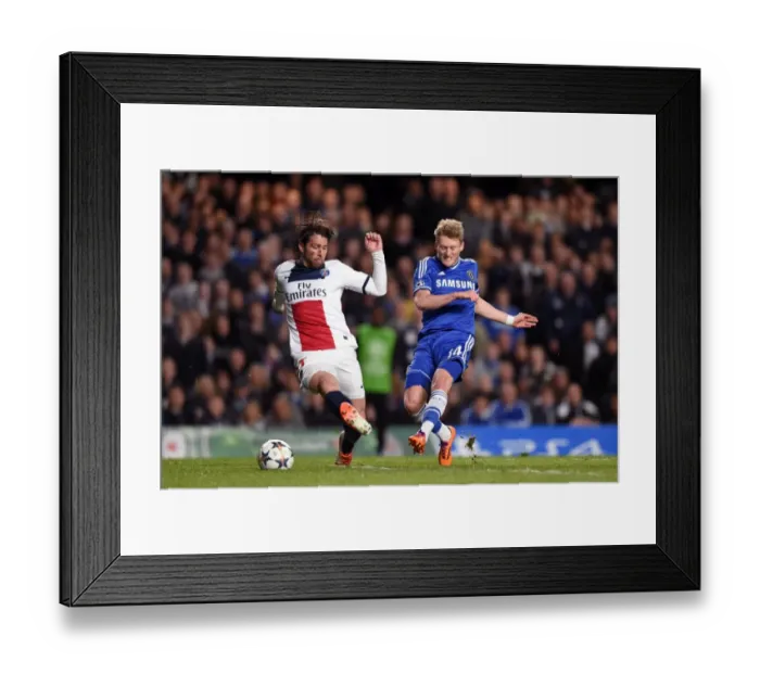 Framed Print : Soccer - UEFA Champions League - Quarter Final - Second Leg - Chelsea v Paris Saint-Germain - Stamford Bridge Framed Print : Soccer - UEFA Champions League - Quarter Final - Second Leg - Chelsea v Paris Saint-Germain - Stamford Bridge