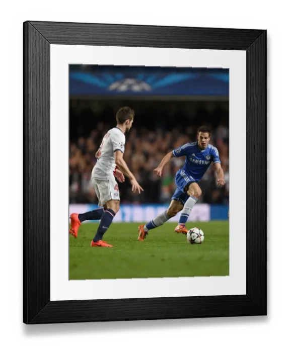 Framed Print : A Battle for the Ball: Azpilicueta vs. Cabaye - Chelsea vs. Paris Saint-Germain, UEFA Champions League Quarterfinal, Stamford Bridge (8th April 2014) Framed Print : A Battle for the Ball: Azpilicueta vs. Cabaye - Chelsea vs. Paris Saint-Germain, UEFA Champions League Quarterfinal, Stamford Bridge (8th April 2014)
