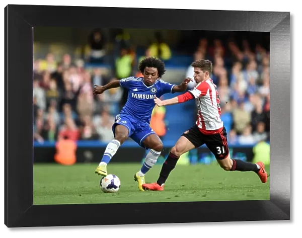 Clash at Stamford Bridge: Willian vs. Borini - Premier League Battle (Chelsea vs. Sunderland, 19th April 2014)