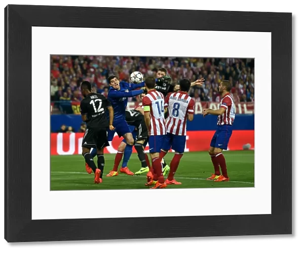 Clash at the Calderon: A Battle for Supremacy - Gary Cahill vs. Thibaut Courtois in the UEFA Champions League Semi-Final Showdown (Atletico Madrid vs. Chelsea, 22nd April 2014)