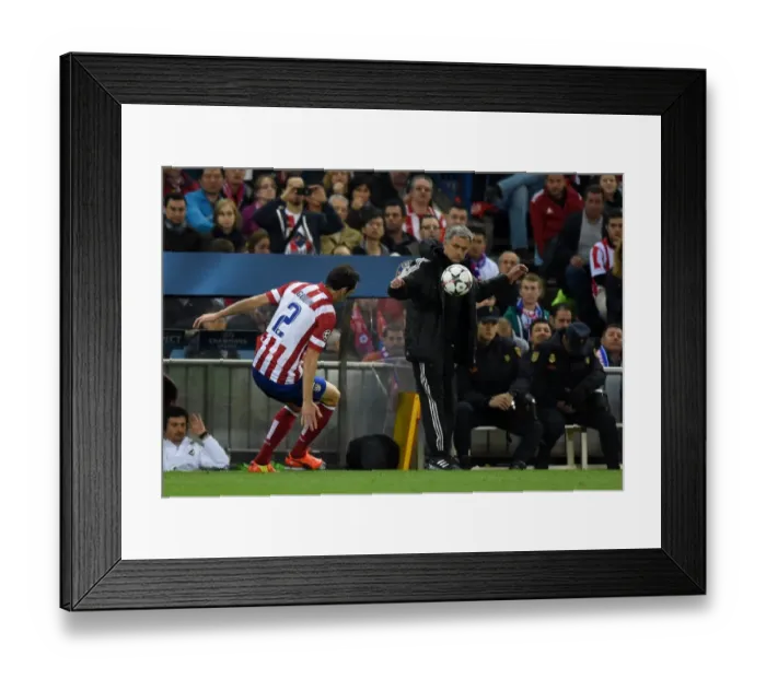 Framed Print : Jose Mourinho vs Diego Godin: A Battle of Champions League Titans - Atletico Madrid vs Chelsea, Semi-Final First Leg, Vincente Calderon Stadium Framed Print : Jose Mourinho vs Diego Godin: A Battle of Champions League Titans - Atletico Madrid vs Chelsea, Semi-Final First Leg, Vincente Calderon Stadium