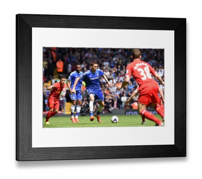 Framed Print : Nemanja Matic in Action: Liverpool vs. Chelsea, Premier League Rivalry at Anfield (April 27, 2014)
