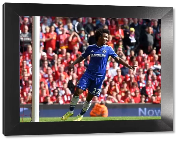 Chelsea's Thrilling Double Victory: Willian's Brilliant Goals at Anfield (April 2014)