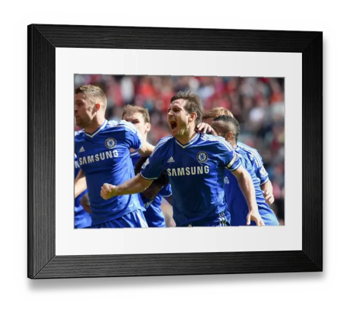 Framed Print : Frank Lampard's Euphoric Moment: Chelsea's Second Goal vs. Liverpool at Anfield (April 27, 2014) Framed Print : Frank Lampard's Euphoric Moment: Chelsea's Second Goal vs. Liverpool at Anfield (April 27, 2014)