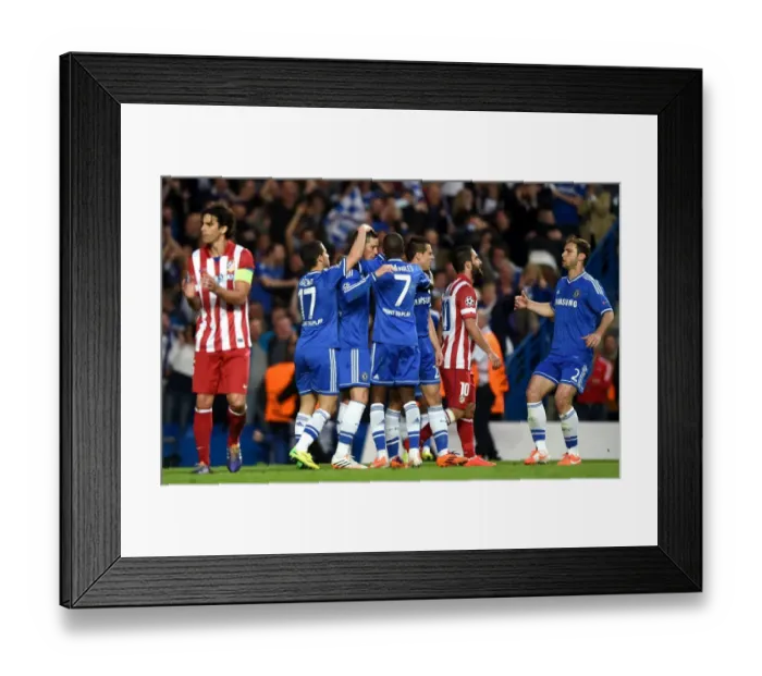 Framed Print : Fernando Torres Scores Thrilling First Goal for Chelsea in Champions League Semi-Final vs. Atletico Madrid (April 30, 2014) Framed Print : Fernando Torres Scores Thrilling First Goal for Chelsea in Champions League Semi-Final vs. Atletico Madrid (April 30, 2014)