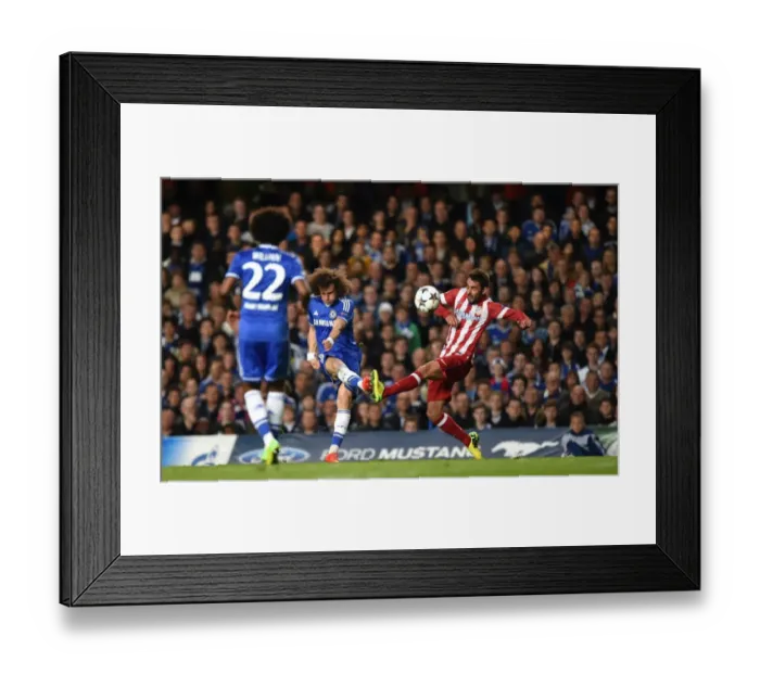 Framed Print : David Luiz's Thrilling Shot: Chelsea FC vs Atletico Madrid - UEFA Champions League Semi-Final, Second Leg at Stamford Bridge (April 30, 2014) Framed Print : David Luiz's Thrilling Shot: Chelsea FC vs Atletico Madrid - UEFA Champions League Semi-Final, Second Leg at Stamford Bridge (April 30, 2014)