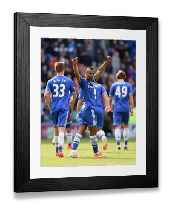 Framed Print : Chelsea's Ashley Cole: Title-Winning Jubilation at Cardiff City (May 11, 2014) Framed Print : Chelsea's Ashley Cole: Title-Winning Jubilation at Cardiff City (May 11, 2014)