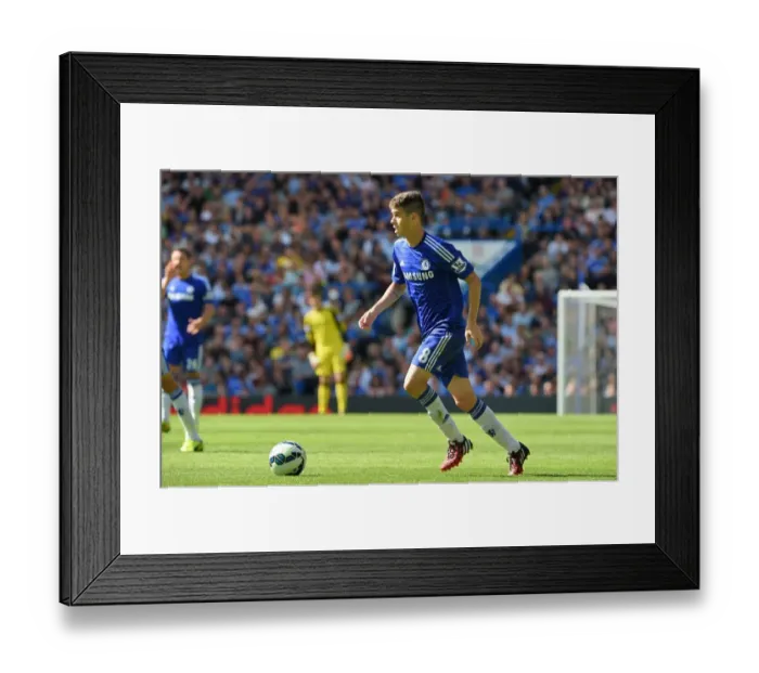 Framed Print : Premier League Showdown: Chelsea's Oscar Shines at Stamford Bridge vs Leicester City (August 23, 2014) Framed Print : Premier League Showdown: Chelsea's Oscar Shines at Stamford Bridge vs Leicester City (August 23, 2014)