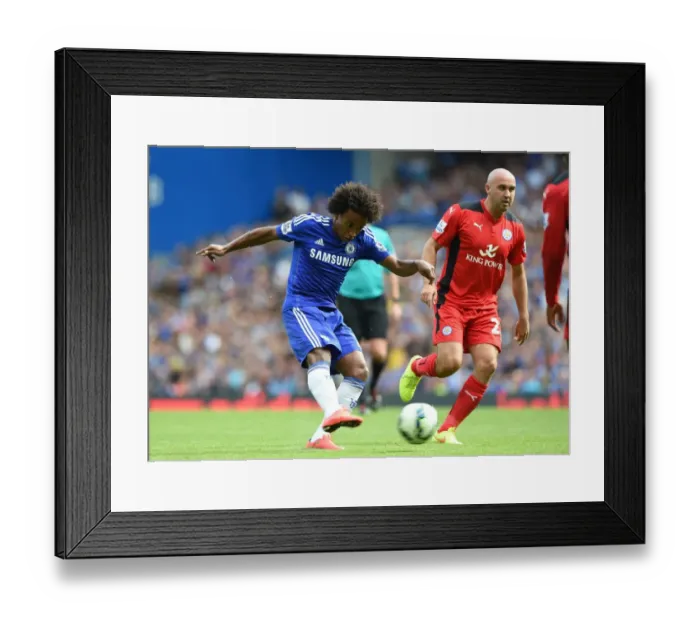 Framed Print : A Battle at Stamford Bridge: Willian vs Gary Taylor-Fletcher - Premier League Clash August 2014 Framed Print : A Battle at Stamford Bridge: Willian vs Gary Taylor-Fletcher - Premier League Clash August 2014