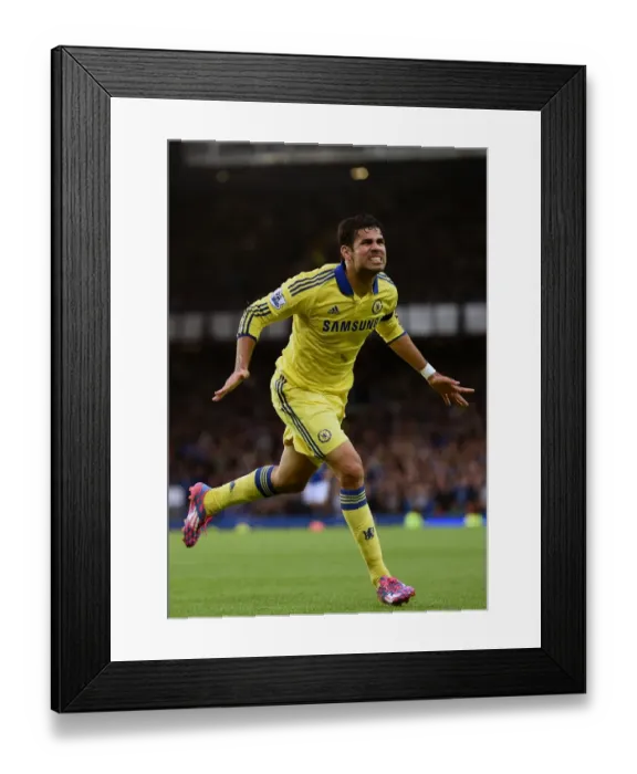 Framed Print : Diego Costa's Six-Goal Onslaught: Chelsea's Unforgettable Victory Over Everton at Goodison Park (BPL 2014)