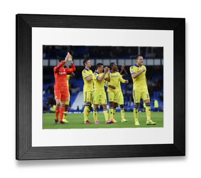 Framed Print : Chelsea's Triumph: Everton 0-1 Chelsea (Barclays Premier League, Goodison Park, 30th August 2014)