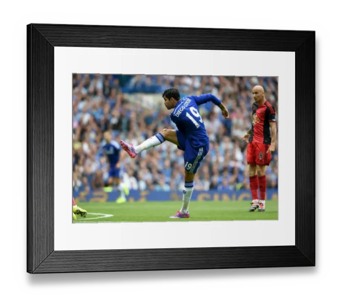 Framed Print : Diego Costa's Thrilling Shot at Glory: Chelsea vs Swansea City, Barclays Premier League, Stamford Bridge (September 13, 2014) Framed Print : Diego Costa's Thrilling Shot at Glory: Chelsea vs Swansea City, Barclays Premier League, Stamford Bridge (September 13, 2014)
