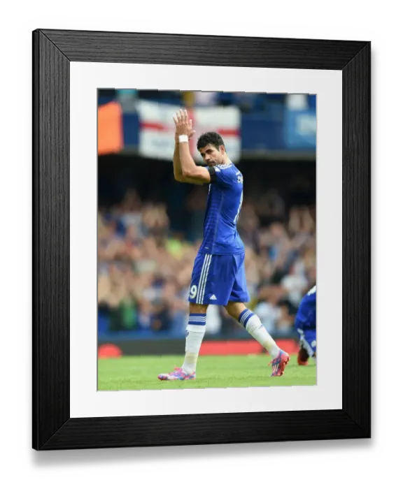 Framed Print : Diego Costa Bids Farewell: Emotional Moment as Chelsea Star Striker Applauds Fans During Substitution (Chelsea v Swansea City, September 13, 2014) Framed Print : Diego Costa Bids Farewell: Emotional Moment as Chelsea Star Striker Applauds Fans During Substitution (Chelsea v Swansea City, September 13, 2014)