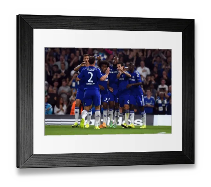 Framed Print : Cesc Fabregas Scores: Chelsea's Thrilling Champions League Victory vs. Schalke 04 (17th September 2014) Framed Print : Cesc Fabregas Scores: Chelsea's Thrilling Champions League Victory vs. Schalke 04 (17th September 2014)