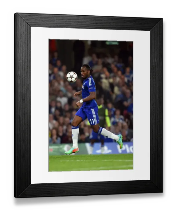 Framed Print : Didier Drogba in Action: Chelsea vs. Schalke 04, Champions League (September 17, 2014)