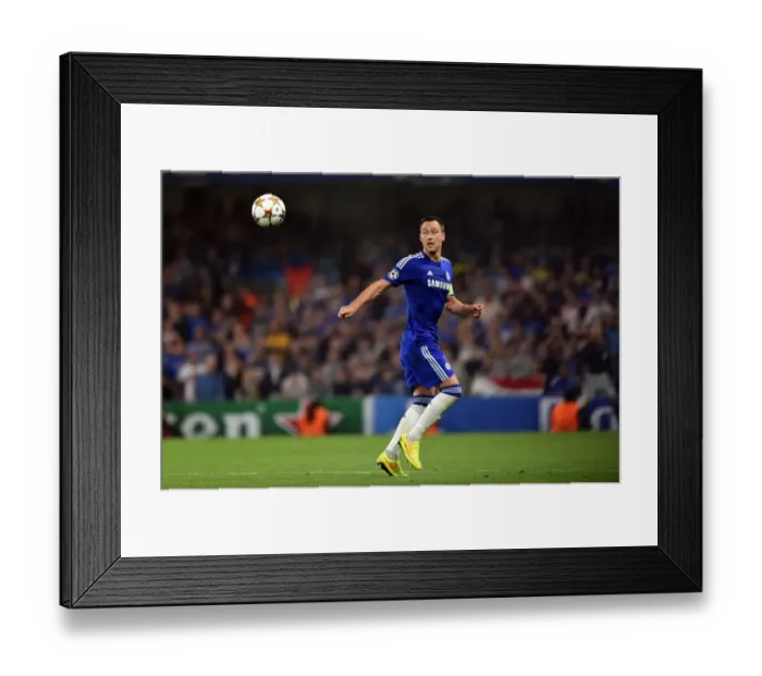 Framed Print : John Terry in Action: Chelsea vs. Schalke 04, 2014 Champions League at Stamford Bridge Framed Print : John Terry in Action: Chelsea vs. Schalke 04, 2014 Champions League at Stamford Bridge