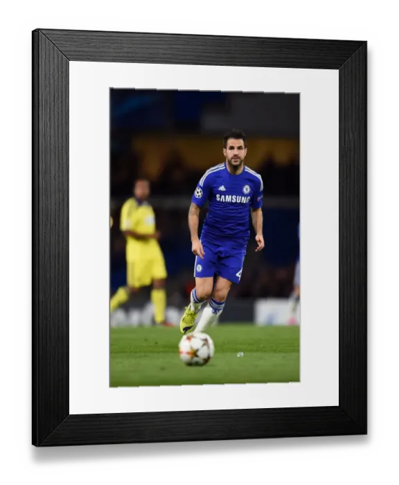 Framed Print : Cesc Fabregas in Action: Chelsea vs. NK Maribor, Champions League Group G (October 21, 2014)