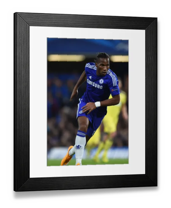 Framed Print : Didier Drogba: In Action for Chelsea against NK Maribor in Champions League Group G (October 21, 2014) Framed Print : Didier Drogba: In Action for Chelsea against NK Maribor in Champions League Group G (October 21, 2014)