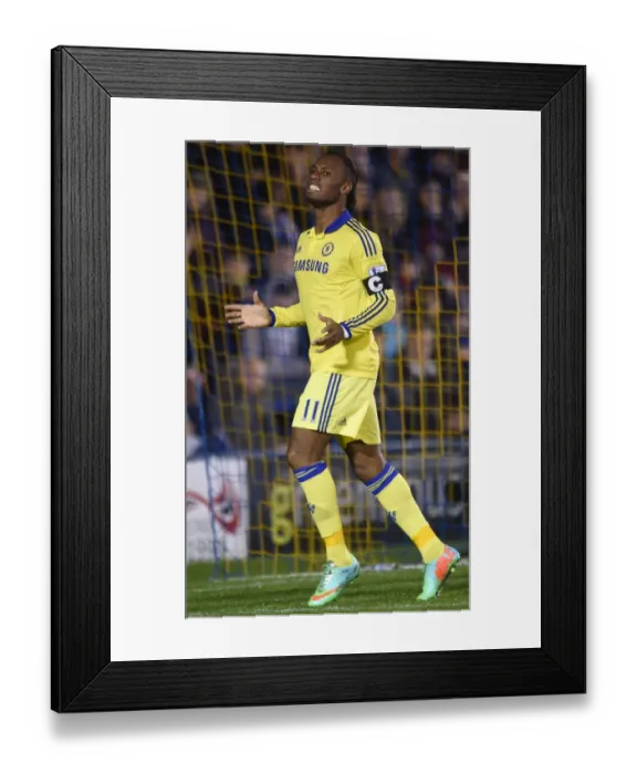 Framed Print : Regretful Didier Drogba: A Missed Opportunity at Shrewsbury Town's Greenhous Meadow (Capital One Cup, 2014) Framed Print : Regretful Didier Drogba: A Missed Opportunity at Shrewsbury Town's Greenhous Meadow (Capital One Cup, 2014)