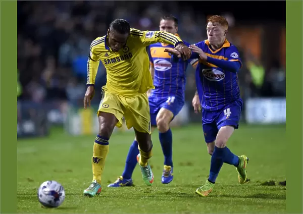 Didier Drogba's Brush-Off: Chelsea's Unyielding Triumph Over Shrewsbury Town in Capital One Cup (October 2014)