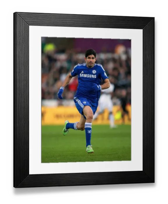 Framed Print : Diego Costa's Thrilling Performance: Swansea City vs. Chelsea - Premier League - Liberty Stadium (17th January 2015)