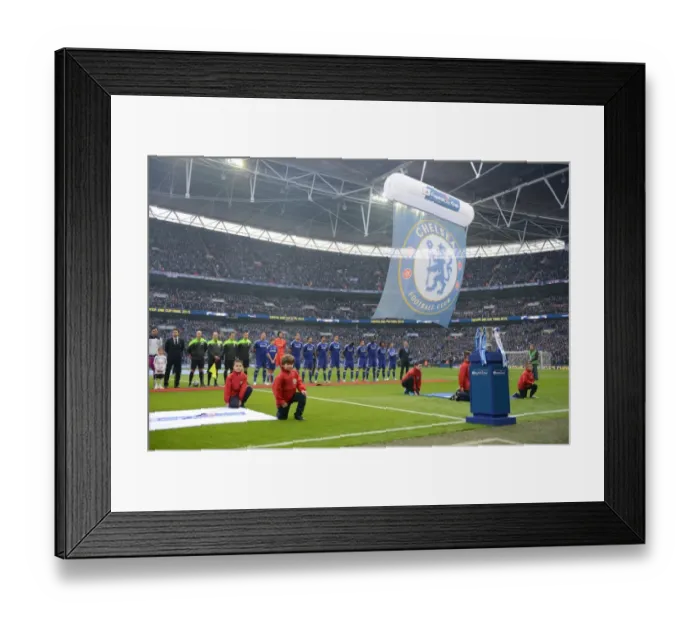 Framed Print : Chelsea vs. Tottenham Hotspur - Capital One Cup Final: Chelsea Players Prepare at Wembley Stadium (March 1, 2015) Framed Print : Chelsea vs. Tottenham Hotspur - Capital One Cup Final: Chelsea Players Prepare at Wembley Stadium (March 1, 2015)