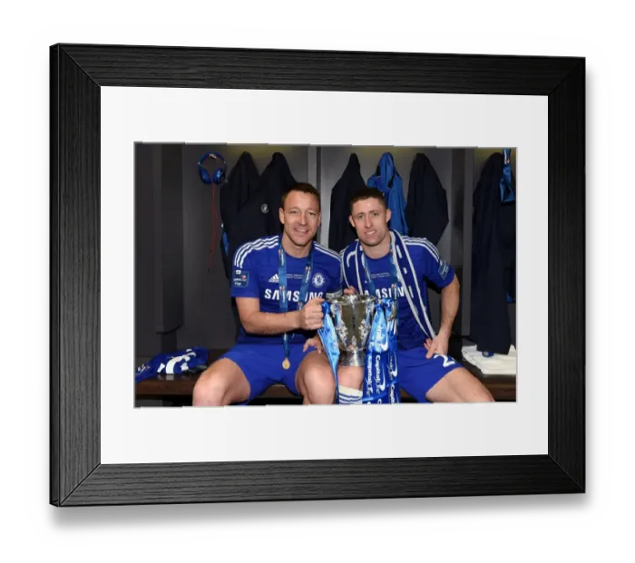 Framed Print : Chelsea's Gary Cahill and John Terry Celebrate Capital One Cup Victory over Tottenham Hotspur at Wembley Stadium (March 1, 2015) Framed Print : Chelsea's Gary Cahill and John Terry Celebrate Capital One Cup Victory over Tottenham Hotspur at Wembley Stadium (March 1, 2015)