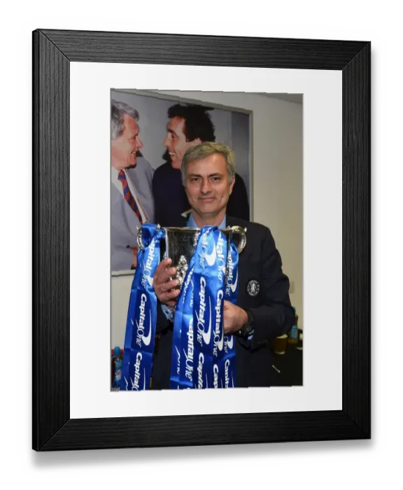 Framed Print : Jose Mourinho and Chelsea Celebrate Capital One Cup Victory: A Triumph over Tottenham Hotspur at Wembley Stadium (March 1, 2015) Framed Print : Jose Mourinho and Chelsea Celebrate Capital One Cup Victory: A Triumph over Tottenham Hotspur at Wembley Stadium (March 1, 2015)