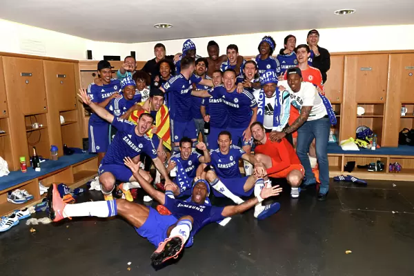 Chelsea Football Club: Unforgettable Moment of Premier League Victory in the Stamford Bridge Dressing Room (vs Crystal Palace, May 3, 2015)