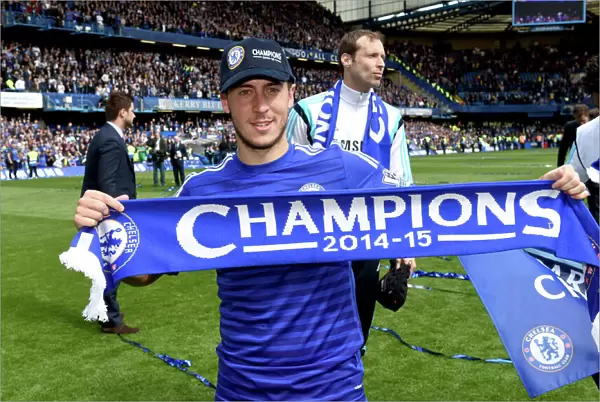Eden Hazard's Title-Winning Celebration: Chelsea's Premier League Triumph Against Crystal Palace (May 3, 2015)