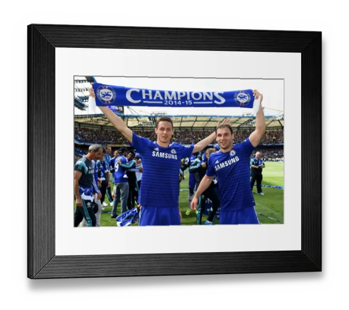 Framed Print : Chelsea Football Club: Nemanja Matic and Branislav Ivanovic's Title-Winning Celebration at Stamford Bridge (May 3, 2015) Framed Print : Chelsea Football Club: Nemanja Matic and Branislav Ivanovic's Title-Winning Celebration at Stamford Bridge (May 3, 2015)