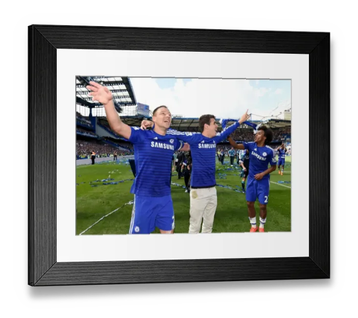 Framed Print : Chelsea Champions: John Terry, Oscar, and Willian's Triumphant Title Win Celebration at Stamford Bridge (May 3, 2015) Framed Print : Chelsea Champions: John Terry, Oscar, and Willian's Triumphant Title Win Celebration at Stamford Bridge (May 3, 2015)