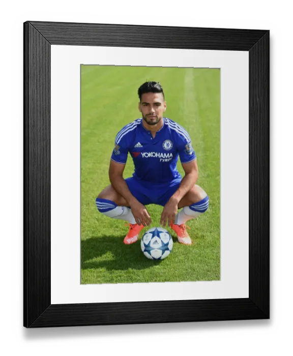 Framed Print : Chelsea FC: Radamel Falcao at 2015-16 Team Photocall, Cobham Training Ground Framed Print : Chelsea FC: Radamel Falcao at 2015-16 Team Photocall, Cobham Training Ground