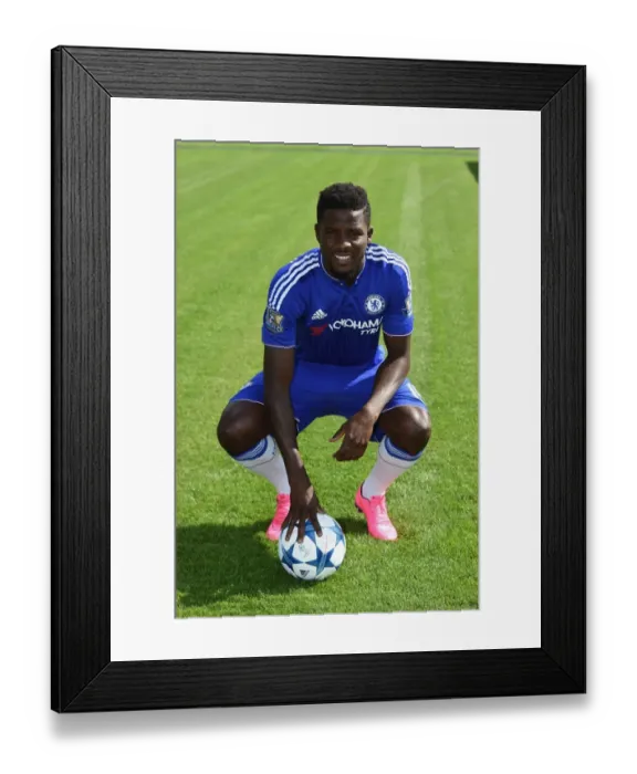 Framed Print : Chelsea FC: Papy Djilobodji at 2015-16 Team Photocall, Cobham Training Ground