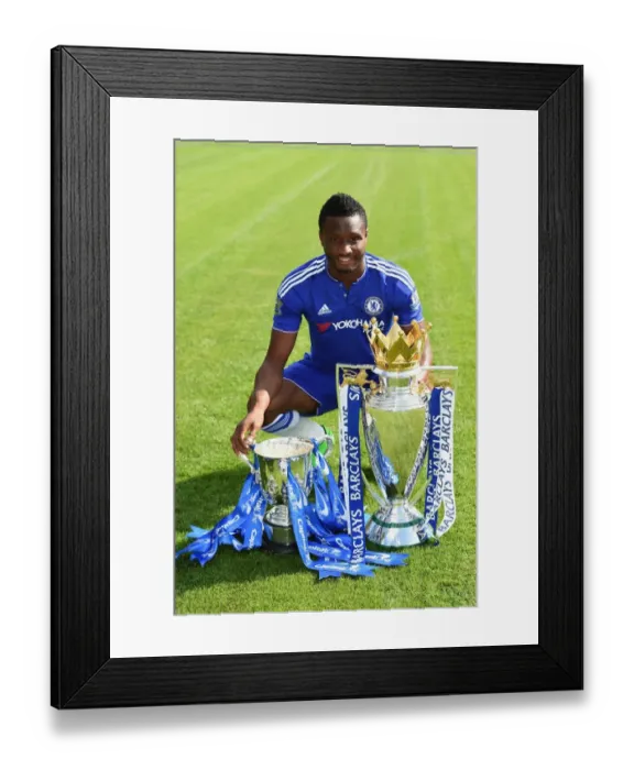 Framed Print : Chelsea FC: John Obi Mikel at 2015-16 Team Photocall, Cobham Training Ground Framed Print : Chelsea FC: John Obi Mikel at 2015-16 Team Photocall, Cobham Training Ground