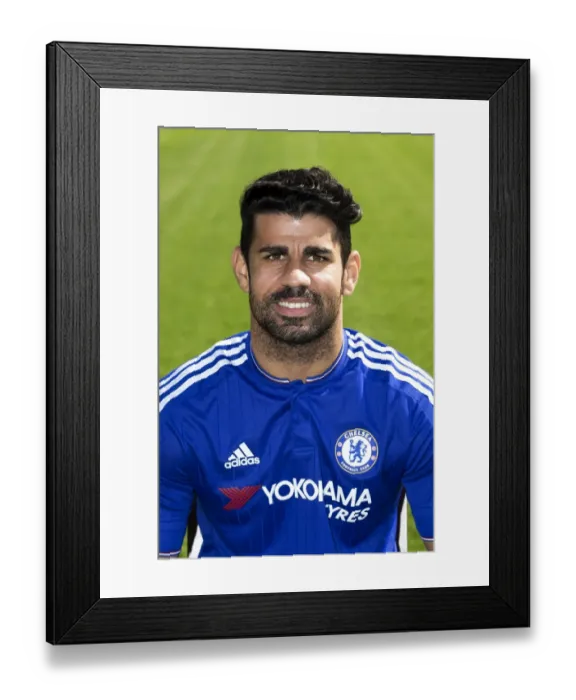 Framed Print : Chelsea FC 2015-16 Team: Diego Costa and Squad Photocall at Cobham Training Ground - Premier League Champions Framed Print : Chelsea FC 2015-16 Team: Diego Costa and Squad Photocall at Cobham Training Ground - Premier League Champions