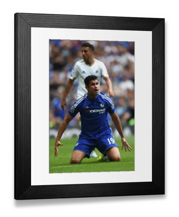 Framed Print : Diego Costa in Action: Chelsea vs Swansea City, Premier League Showdown at Stamford Bridge (August 2015) Framed Print : Diego Costa in Action: Chelsea vs Swansea City, Premier League Showdown at Stamford Bridge (August 2015)