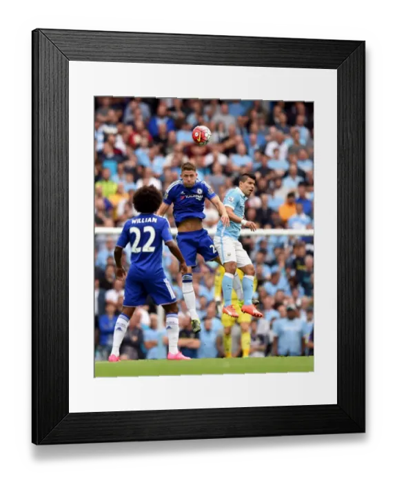 Framed Print : Clash at Etihad: Gary Cahill vs. Sergio Aguero - Premier League Showdown (August 2015) Framed Print : Clash at Etihad: Gary Cahill vs. Sergio Aguero - Premier League Showdown (August 2015)
